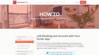 Link Booking.com Account - Your Porter App