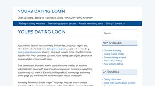 yours dating login