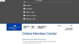 Online Member Center - Health Plan of Nevada