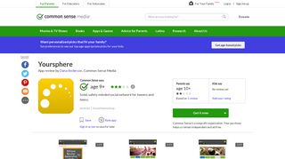 Yoursphere App Review - Common Sense Media