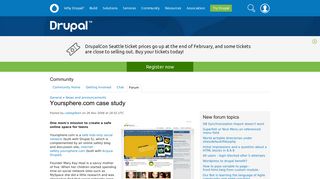 Yoursphere.com case study | Drupal.org