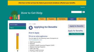 Applying for Benefits | How to Get Help