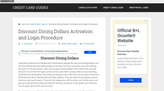 Discount Dining Dollars - Login Activation and Discounts