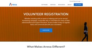 Online Volunteer Registration Software - Arreva