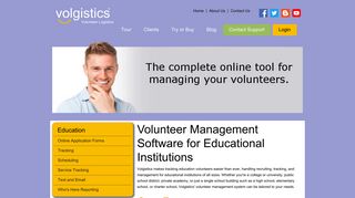 Volunteer Management Software for Education | Volgistics