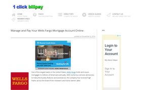Www.yourWellsFargoMortgage.com ~ Login and Pay Your Bill | 1 ...