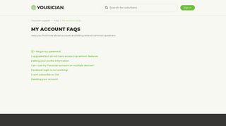 My account FAQs – Yousician support