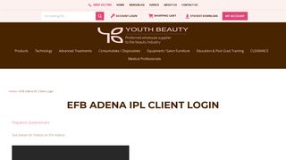 EFB Adena IPL Client Login | Youth Beauty Ltd