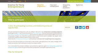 How to participate - Erasmus for Young Entrepreneurs