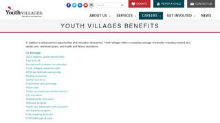 Youth Villages Benefits | Youth Villages