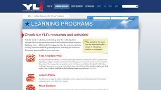 Learning Programs – Youth Leadership Initiative