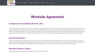 Worksite Agreement - YouthWorks - Mayor's Office of Employment ...