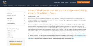 Amazon WorkSpaces now lets you track login events using Amazon ...