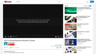 How To Activate/Deactivate Playstation 3 System - YouTube