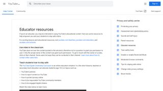 Educator resources - YouTube Help - Google Support