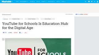 YouTube for Schools Is Education Hub for the Digital Age - Mashable