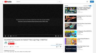How 8 Ball Pool Accounts Are Hacked ? Fake Login Page ... - YouTube