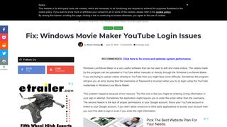Fix: Windows Movie Maker YouTube Login Issues - Appuals.com
