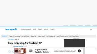 How to Sign Up for YouTube TV - Tom's Guide