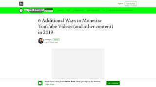 6 Additional Ways to Monetize YouTube Videos in 2019