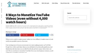 8 Ways to Monetize YouTube Videos (even without 4,000 watch hours)