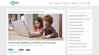 How to Set Parental Controls on YouTube - RealPlayer and ...