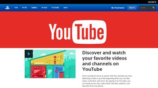 YouTube App on PlayStation | PlayStation Network Entertainment