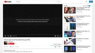 How to sign on to YouTube from your PS3 - YouTube
