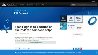 Solved: I can't sign in to YouTube on the PS4! can someone ...
