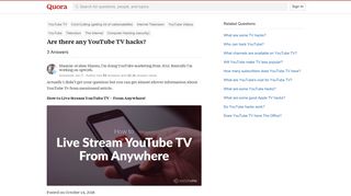 Are there any YouTube TV hacks? - Quora