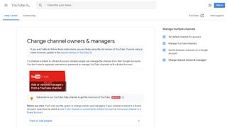 Change channel owners & managers - YouTube Help - Google Support
