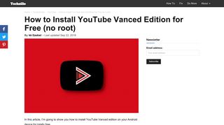 How to Install YouTube Vanced Edition for Free (no root) - Techzillo