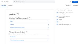 Android TV - YouTube Help - Google Support
