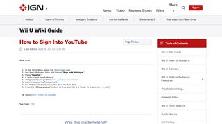 How to Sign Into YouTube - Wii U Wiki Guide - IGN