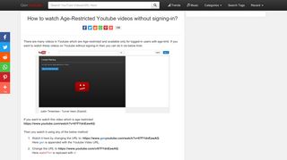 How to watch Age-Restricted Youtube videos - GenYoutube