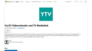 Get YouTV Videorekorder und TV Mediathek - Microsoft Store