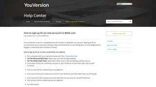 YouVersion | How to sign up for an new account on Bib...