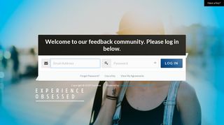 Welcome to our feedback community. Please log in below.