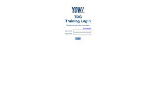 YOW Canada Inc. : TDG - Online Training Login