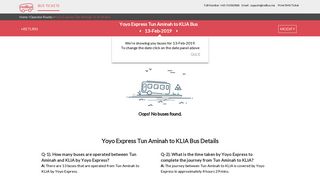 Yoyo Express Tun Aminah to KLIA Bus Tickets Booking - redBus™