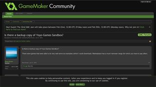 GMC Forums - Is there a backup copy of Yoyo-Games Sandbox ...