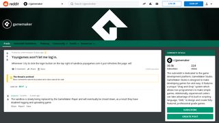 Yoyogames won't let me log in. : gamemaker - Reddit