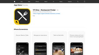 YP Dine - Restaurant Finder on the App Store - iTunes - Apple
