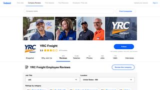 Working at YRC Freight: 948 Reviews | Indeed.com