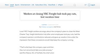 Workers at closing YRC Freight hub took pay cuts, lost... - Journal-News
