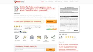 Fillable Online yretirement For faster service, you may name, review ...