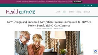 New Design and Enhanced Navigation Features to YRMC CareConnect