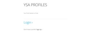 YSA Profiles - Login