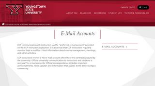 E-Mail Accounts | YSU
