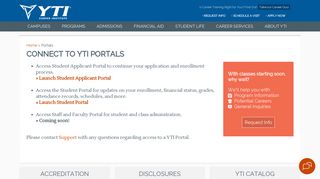 Student Portal - YTI Career Institute